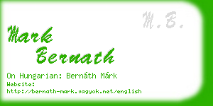 mark bernath business card